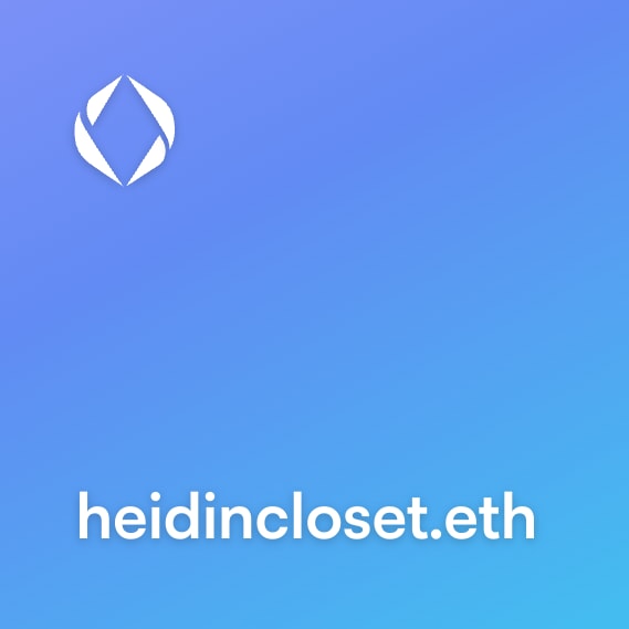 NFT called heidincloset.eth