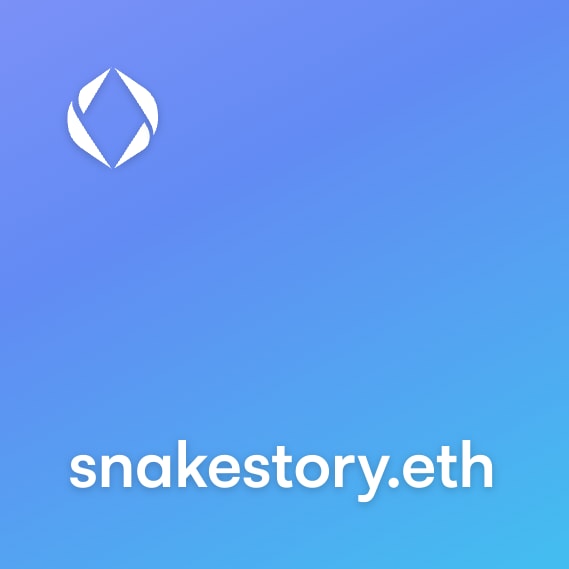 NFT called snakestory.eth