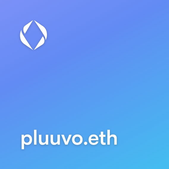 NFT called pluuvo.eth