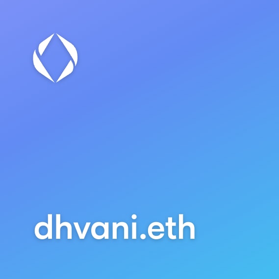 NFT called dhvani.eth