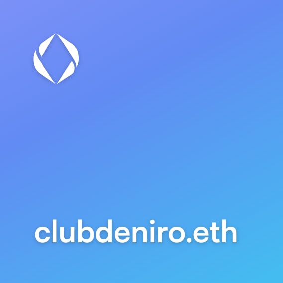 NFT called clubdeniro.eth