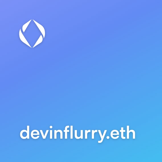 NFT called devinflurry.eth