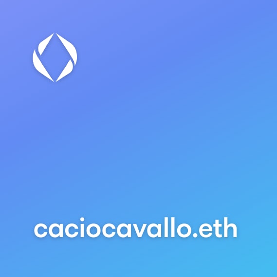 NFT called caciocavallo.eth