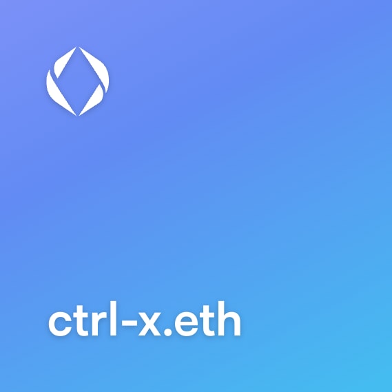 NFT called ctrl-x.eth