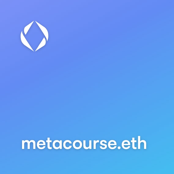 NFT called metacourse.eth
