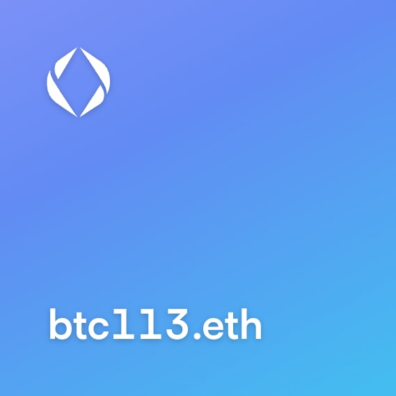 NFT called btc113.eth