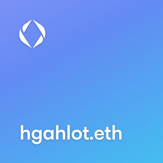 NFT called hgahlot.eth