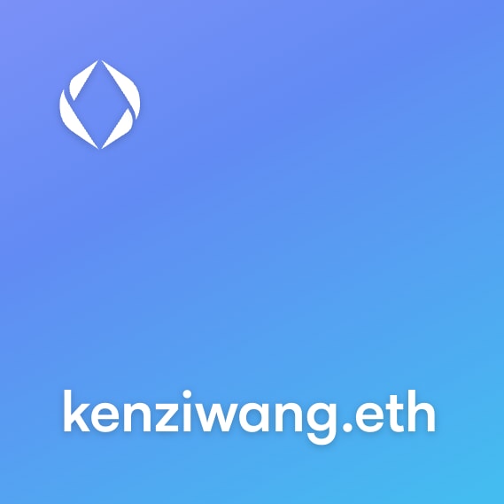 NFT called kenziwang.eth