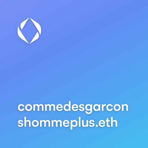 NFT called commedesgarconshommeplus.eth