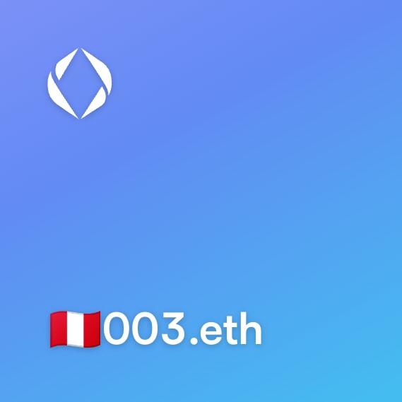 NFT called 🇵🇪003.eth