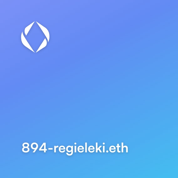 NFT called 894-regieleki.eth