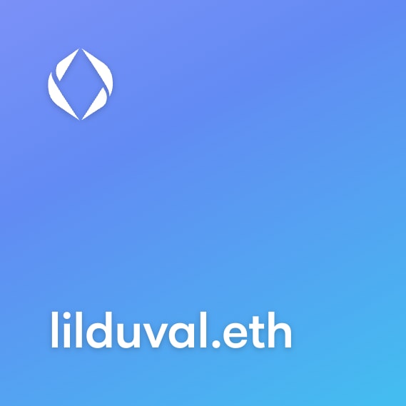 NFT called lilduval.eth