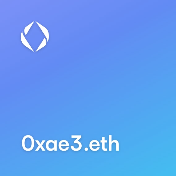 NFT called 0xae3.eth