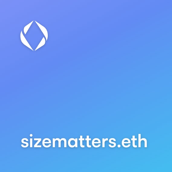 NFT called sizematters.eth