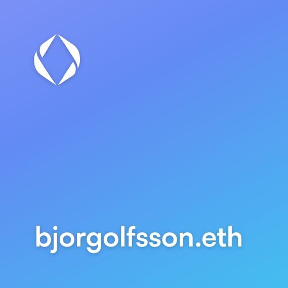 NFT called bjorgolfsson.eth