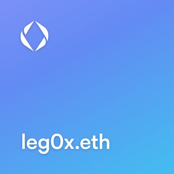 NFT called leg0x.eth