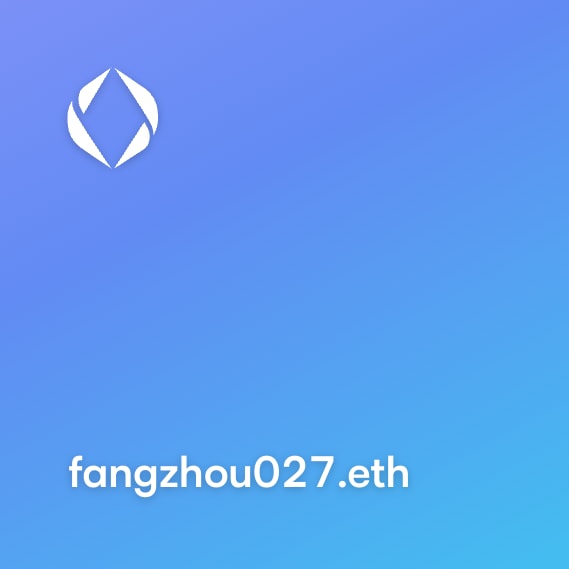 NFT called fangzhou027.eth