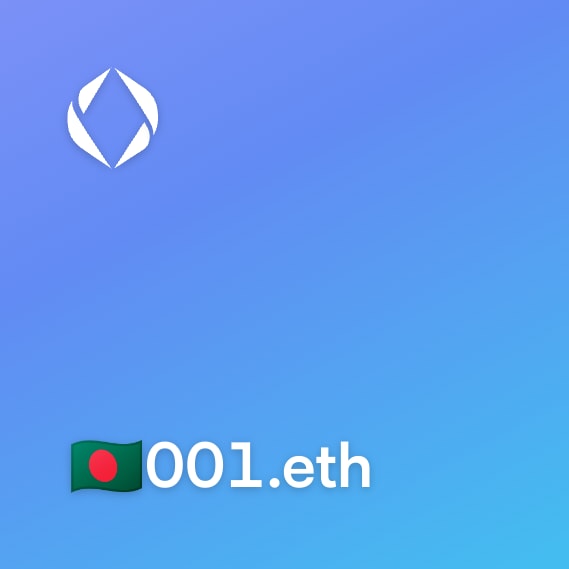 NFT called 🇧🇩001.eth