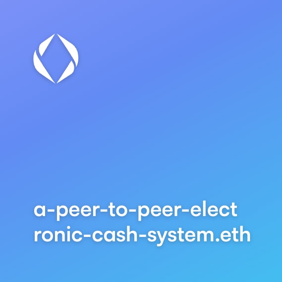 apeertopeerelectroniccashsystem.eth ENS profile Coinbase