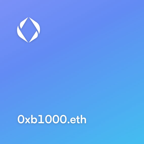 NFT called 0xb1000.eth