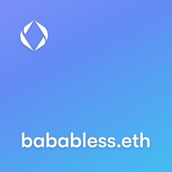 NFT called bababless.eth