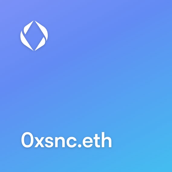 NFT called 0xsnc.eth