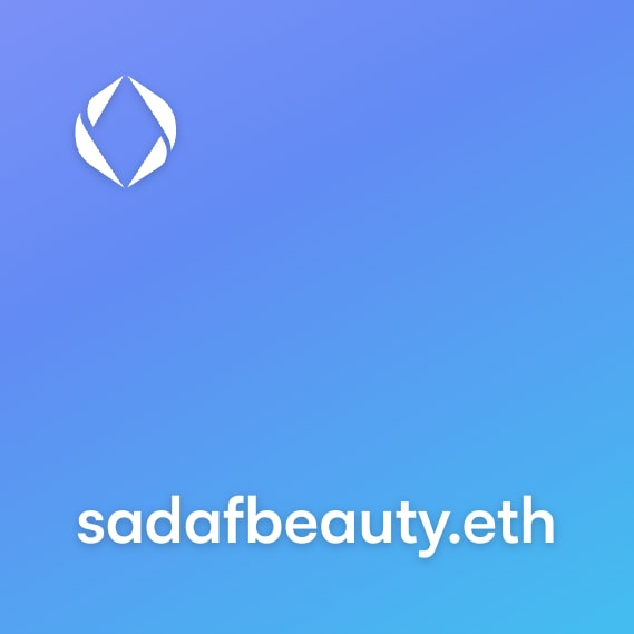 NFT called sadafbeauty.eth