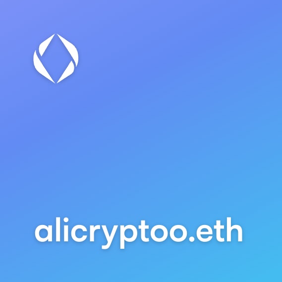 NFT called alicryptoo.eth