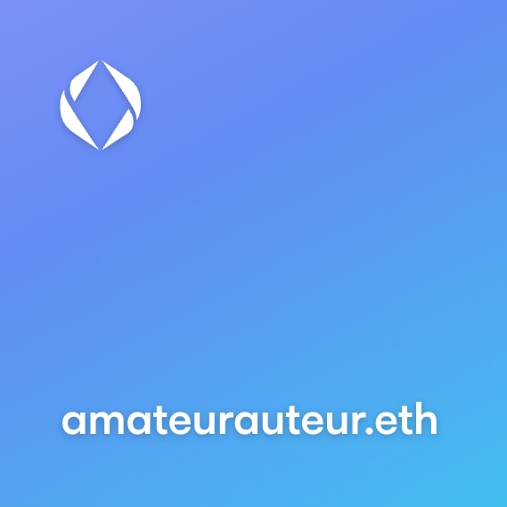 NFT called amateurauteur.eth