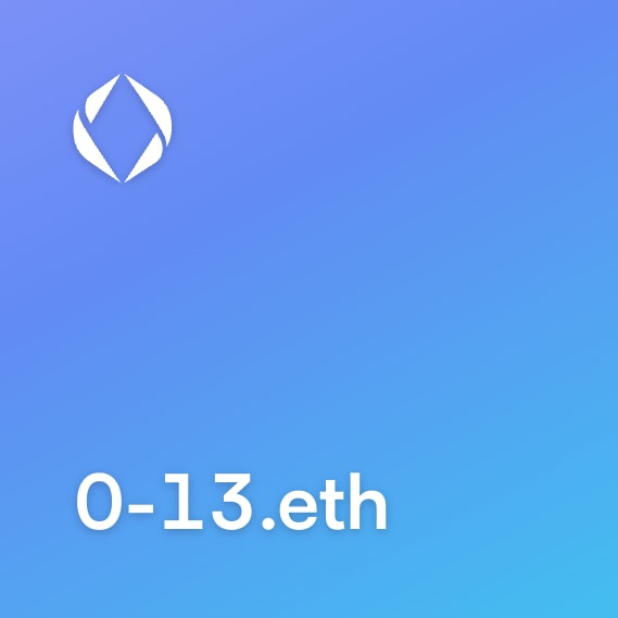 NFT called 0-13.eth