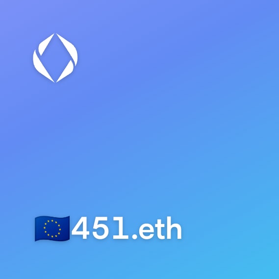 NFT called 🇪🇺451.eth