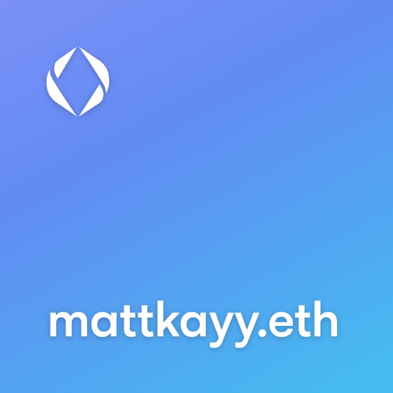 NFT called mattkayy.eth