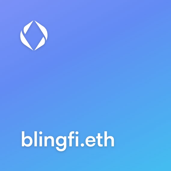 NFT called blingfi.eth