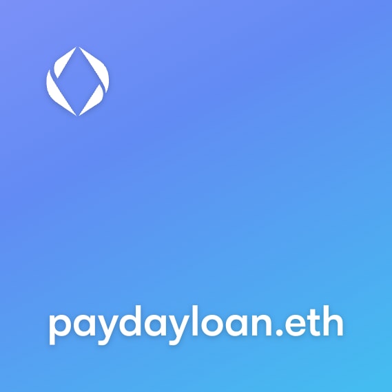 NFT called paydayloan.eth