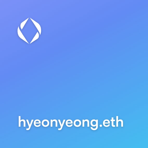 NFT called hyeonyeong.eth