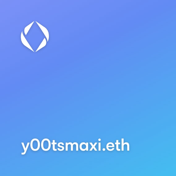 NFT called y00tsmaxi.eth