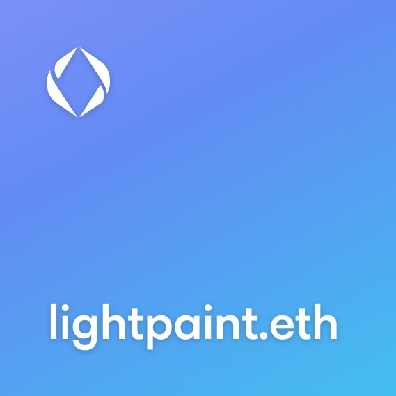 NFT called lightpaint.eth