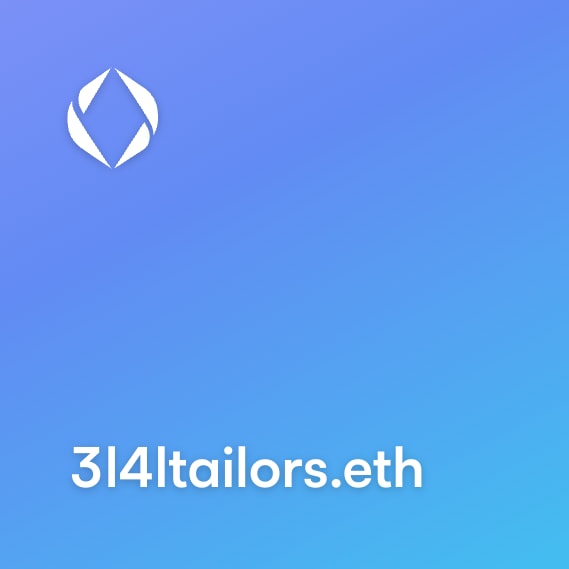 NFT called 3l4ltailors.eth