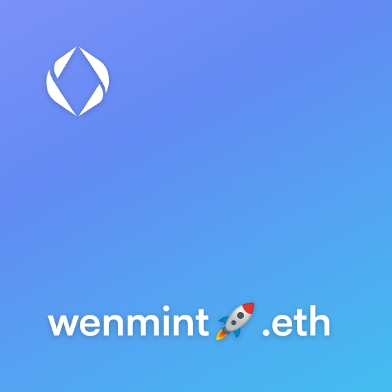 NFT called wenmint🚀.eth