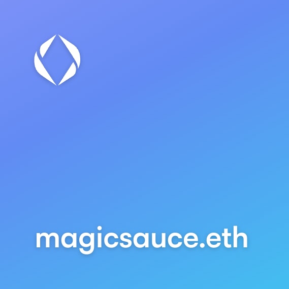 NFT called magicsauce.eth