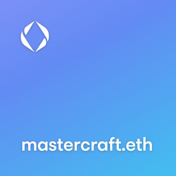 NFT called mastercraft.eth