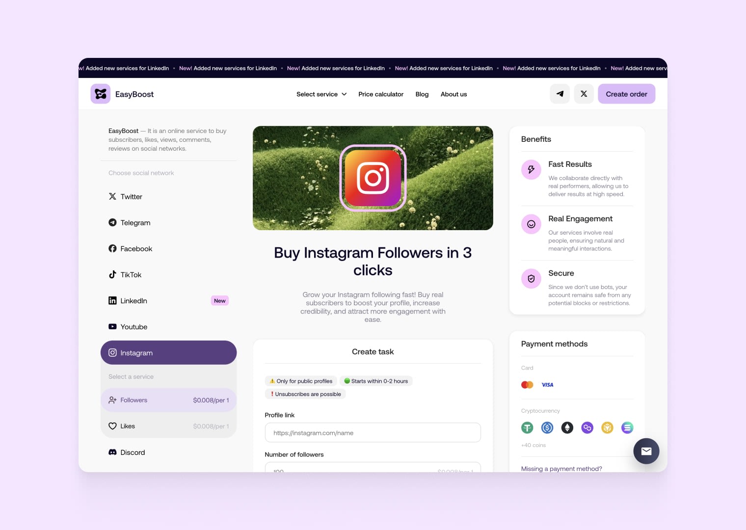 Go to Buy Instagram Followers Page