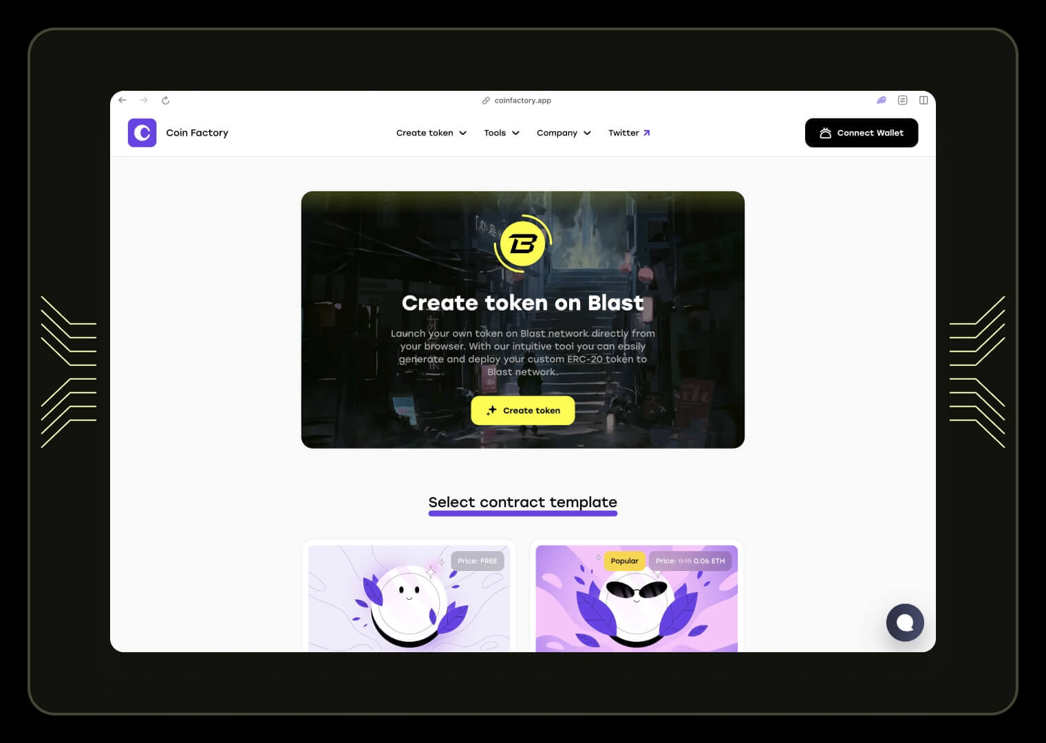 Генератор токенов CoinFactory для Blast