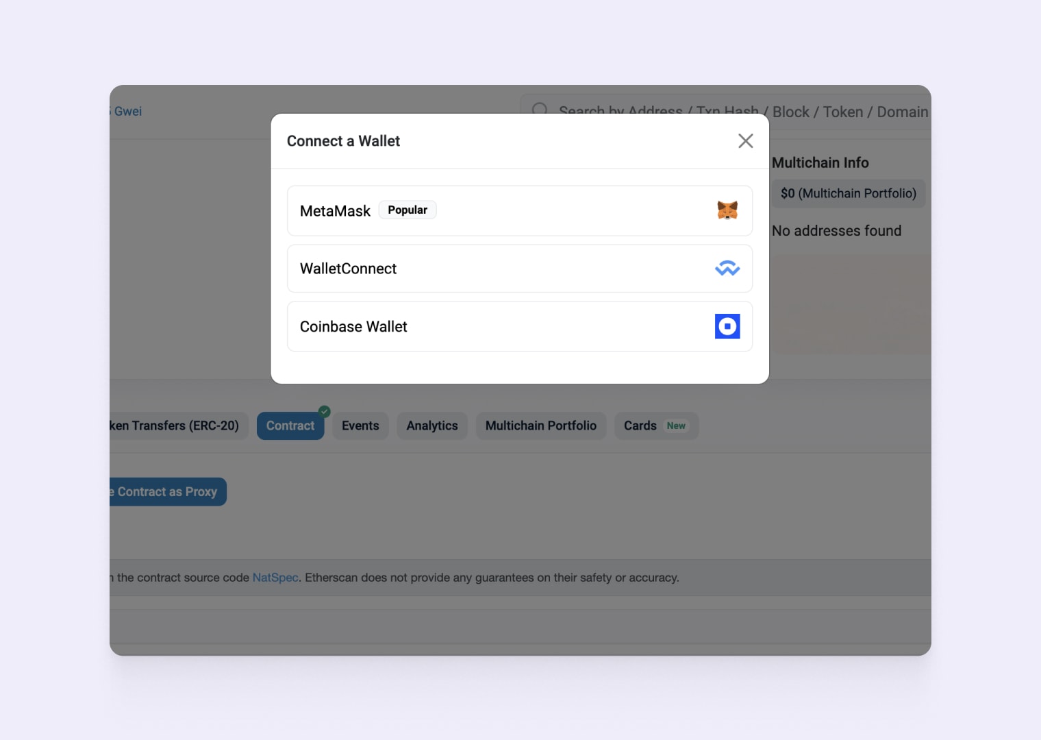 Connect the wallet from which you created the token