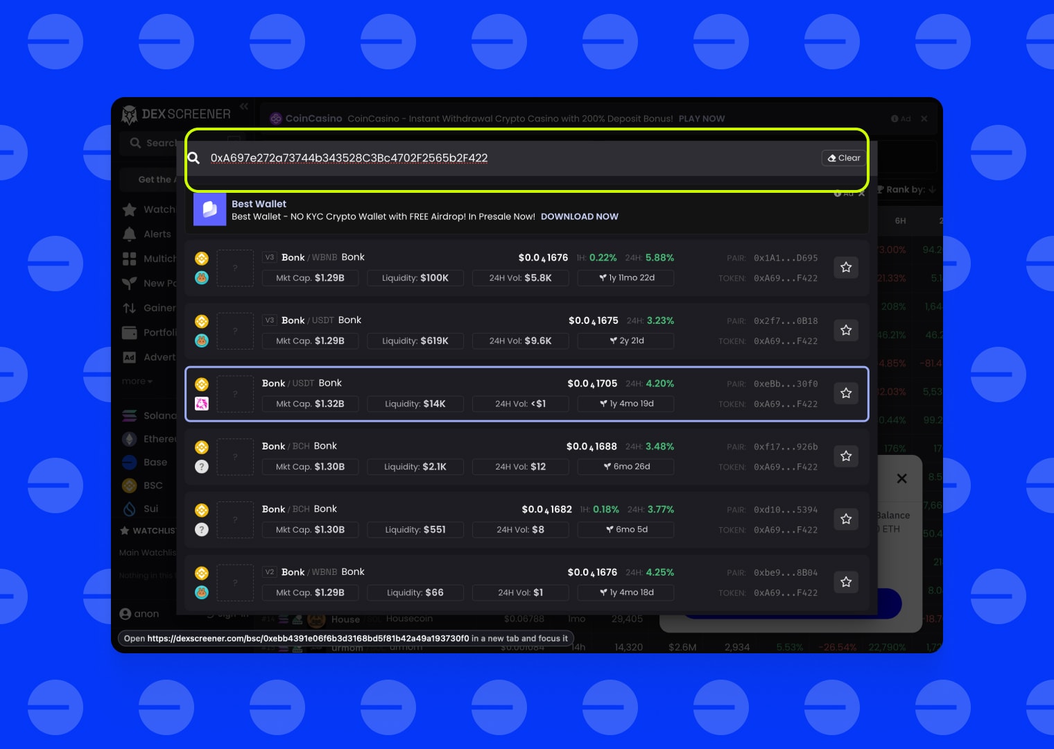 How to Find Your Token on DexTools/DexScreener