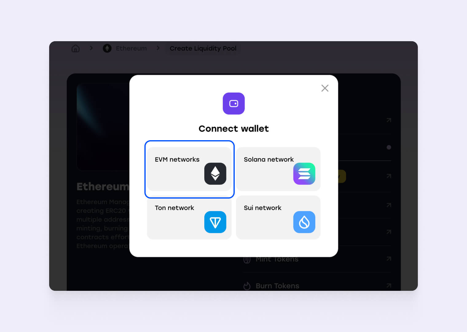 Connect wallet