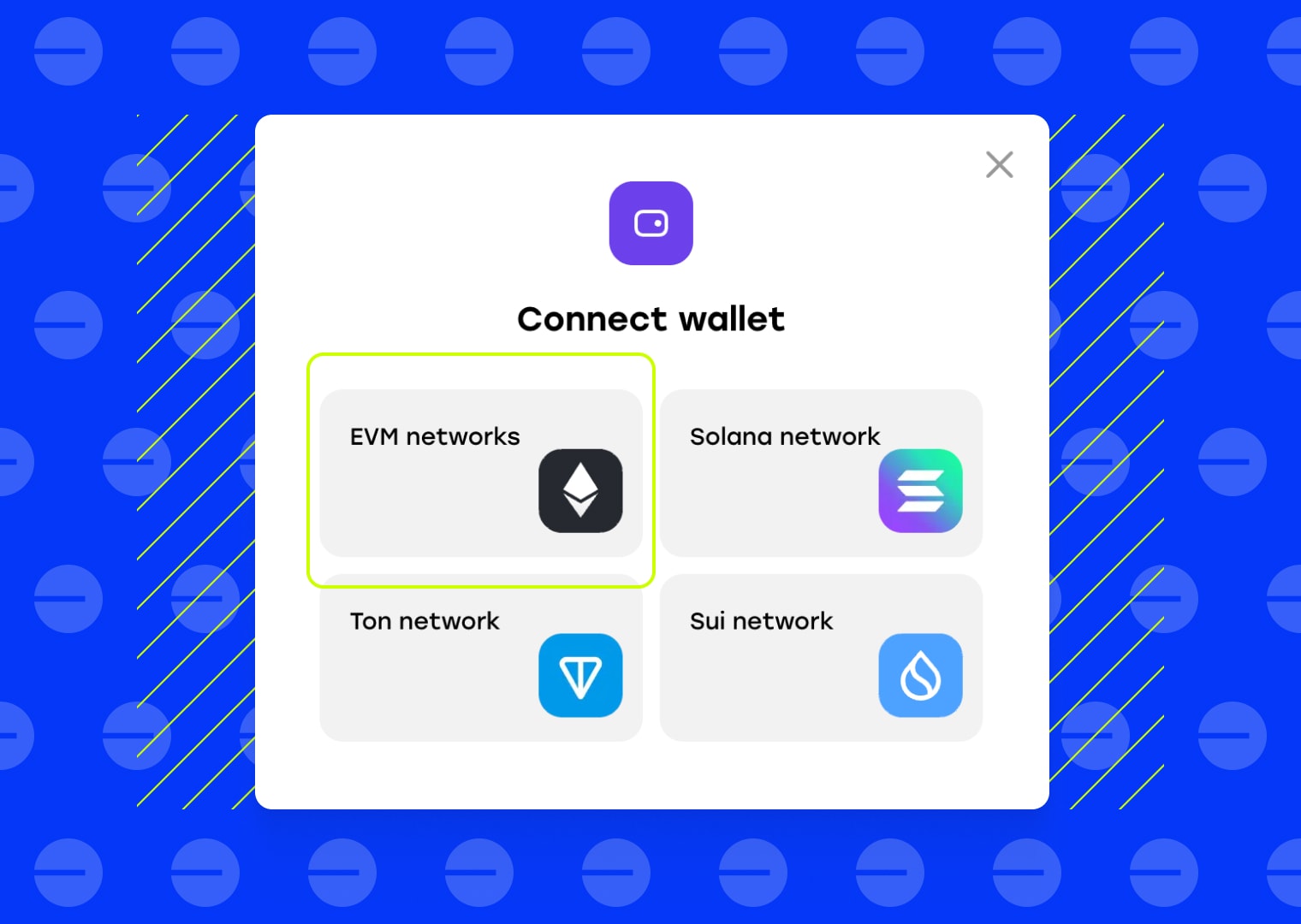 Connect the wallet from which you created the token