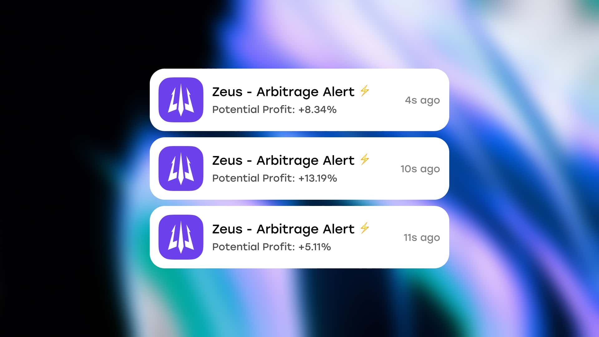 Notifications from the Zeus bot by CoinFactory