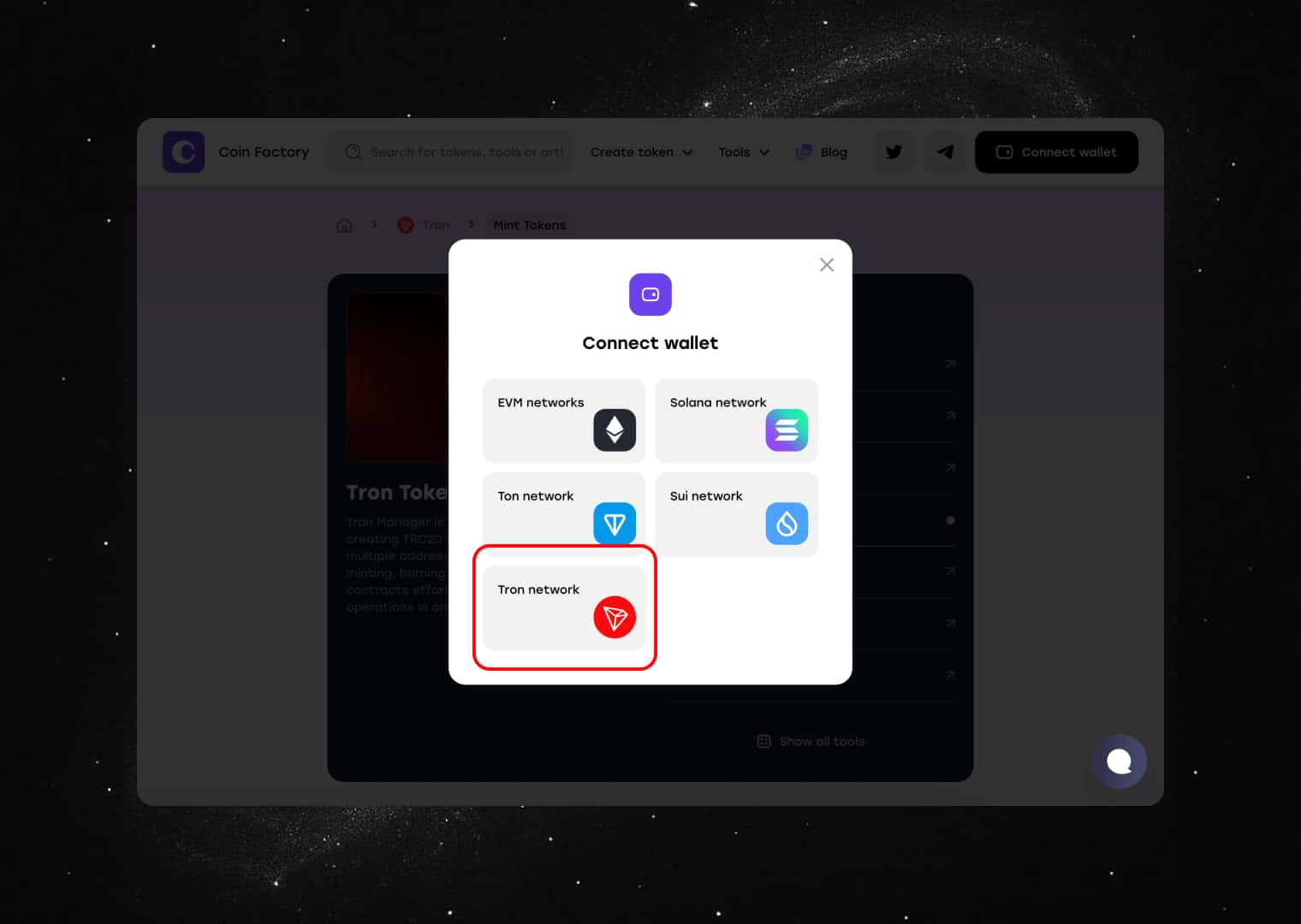 Connect your tron&nbsp;wallet