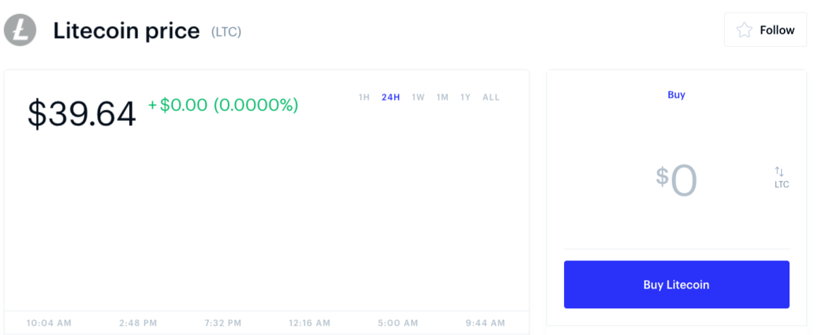 Buying Litecoin on Coinbase